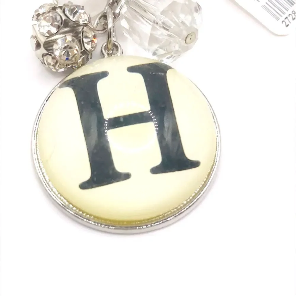 Silver Chic Initial H Keychain